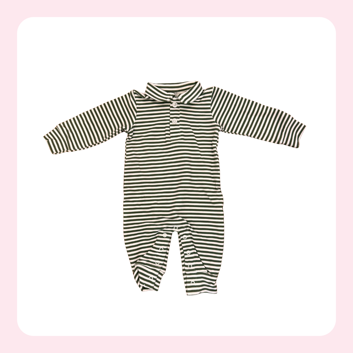 GOOSIES | Stripes Longsleeve Polo  Romper