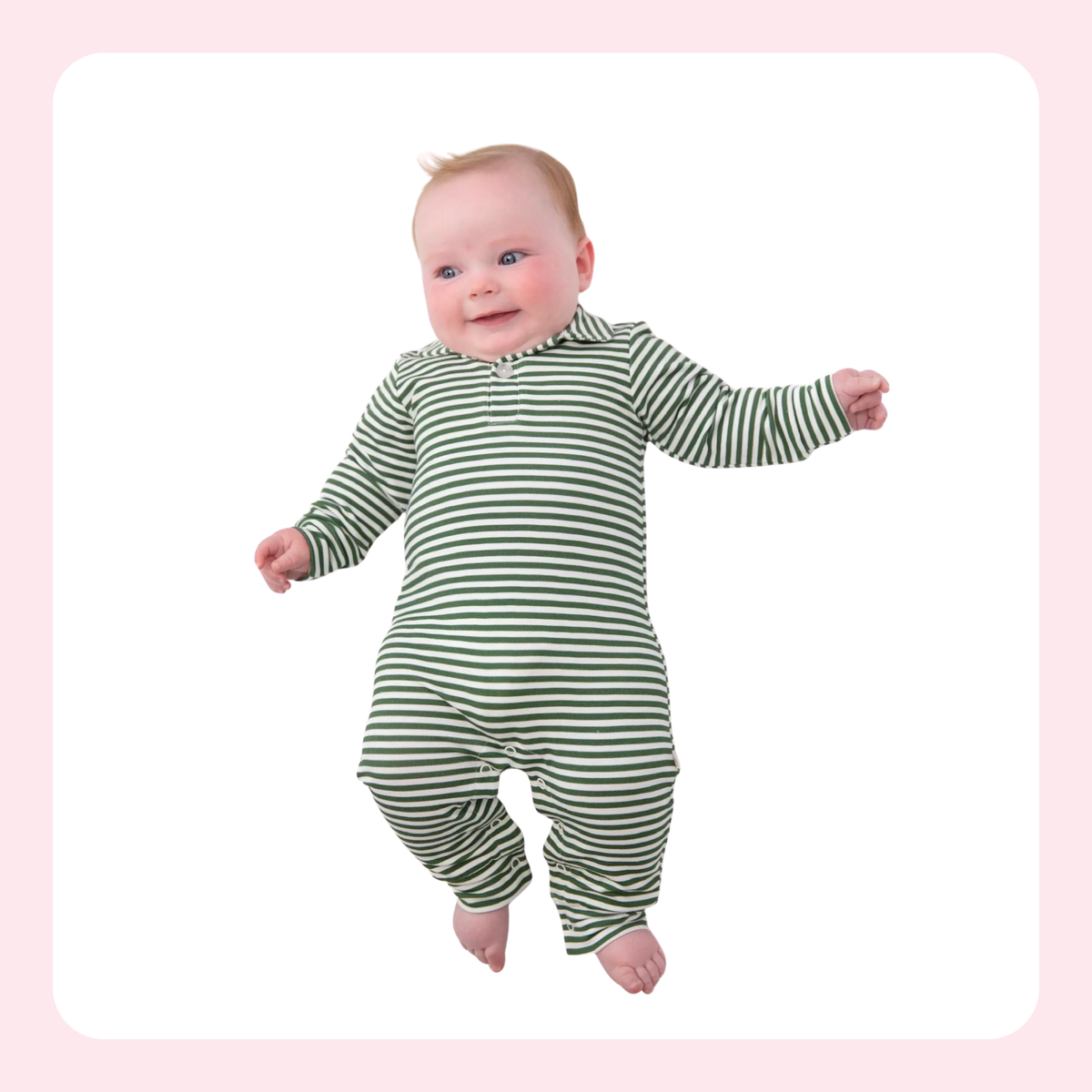GOOSIES | Stripes Longsleeve Polo  Romper