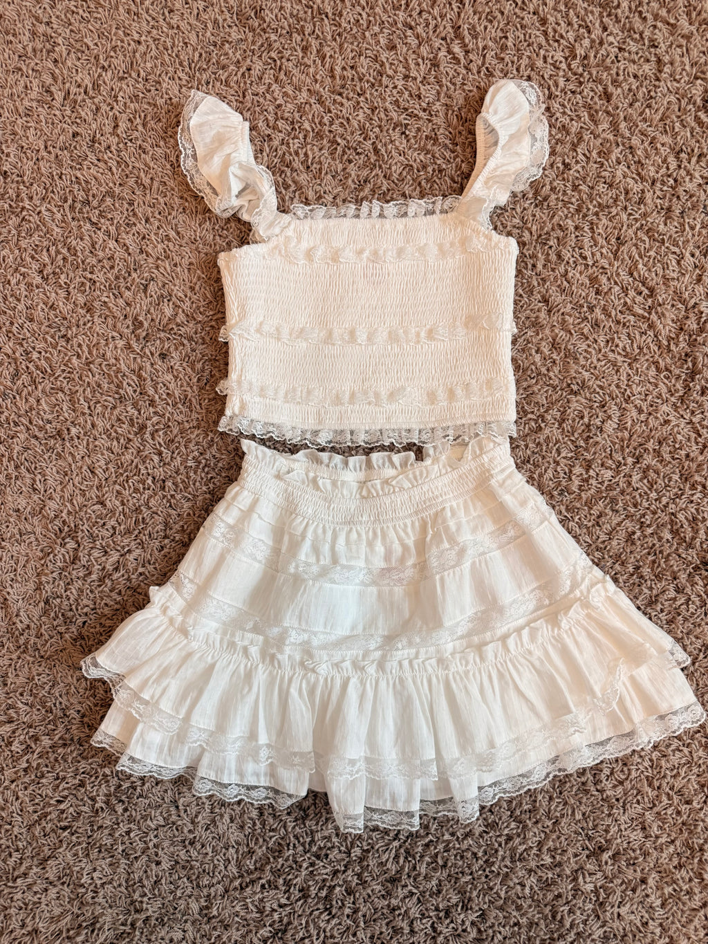 Peach Love - California | White Lace Set