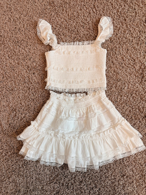 Peach Love - California | White Lace Set