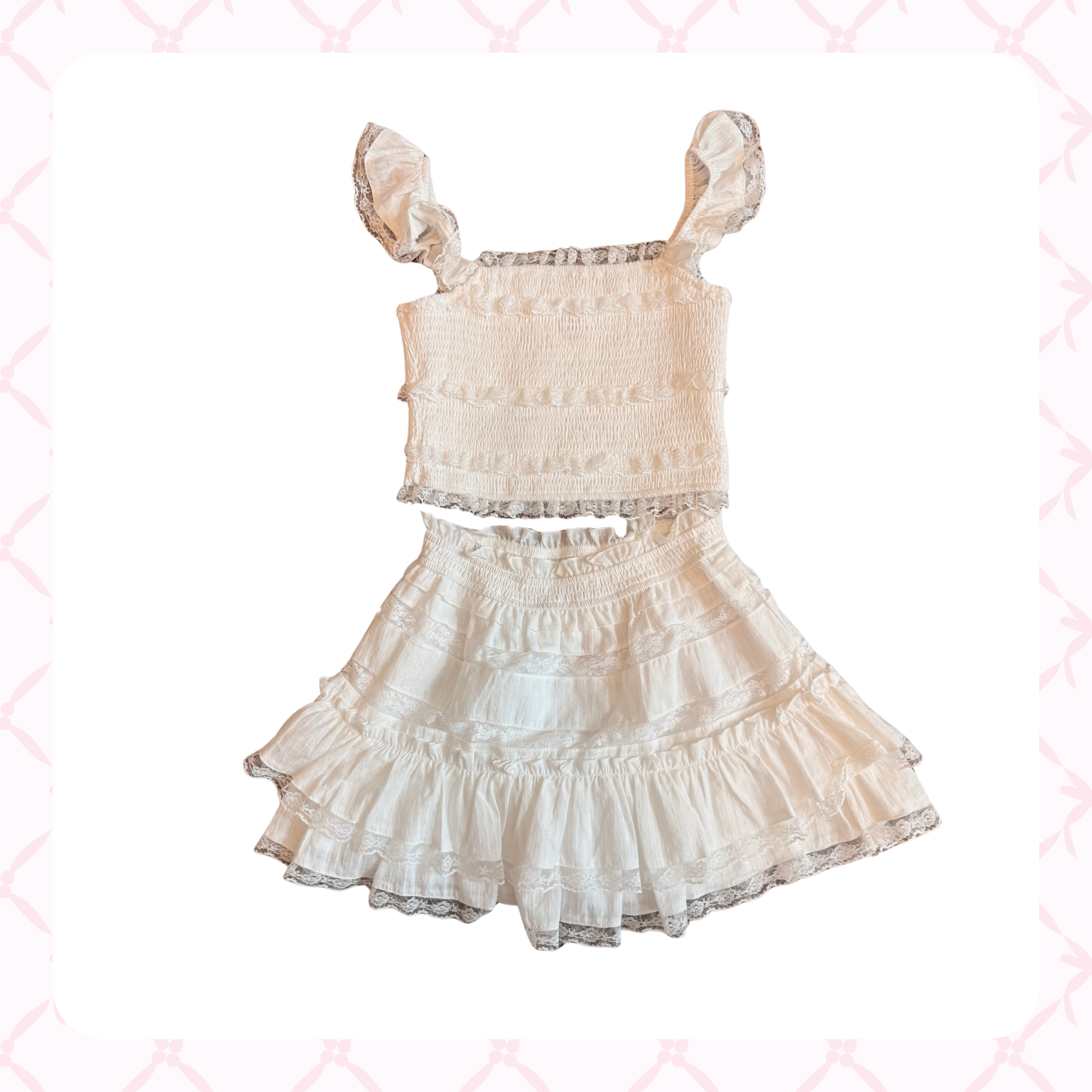 Peach Love - California | White Lace Set